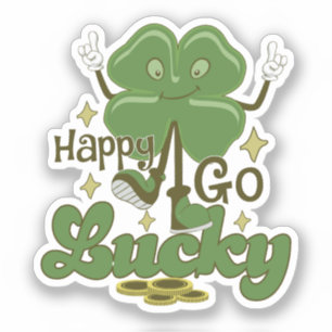 Lycklig går Lucky St. Patrick's Day Klistermärken