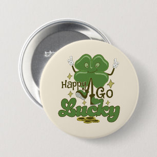 Lycklig går Lucky St. Patrick's Day Knapp