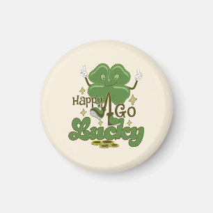 Lycklig går Lucky St. Patrick's Day Magnet