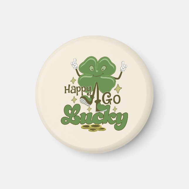 Lycklig går Lucky St. Patrick's Day Magnet (Framsidan)