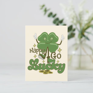 Lycklig går Lucky St. Patrick's Day Vykort