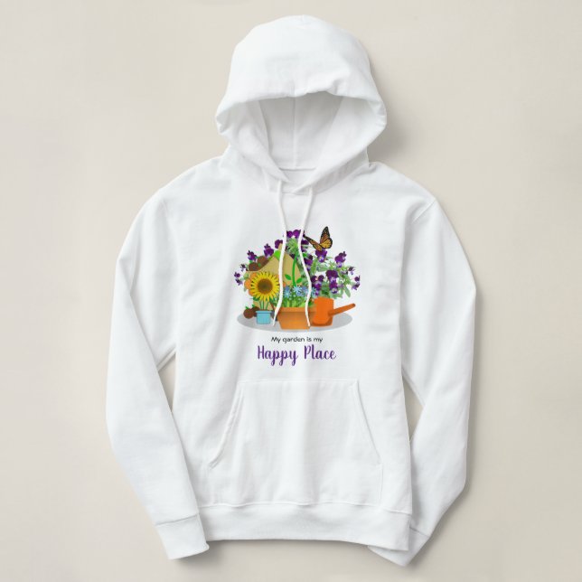 Lycklig Garden Flowers (sommarvita) T Shirt (Design framsida)