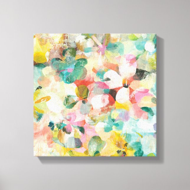 Lycklig Garden | Mjuka pastellprodukter Canvastryck (Framsida)