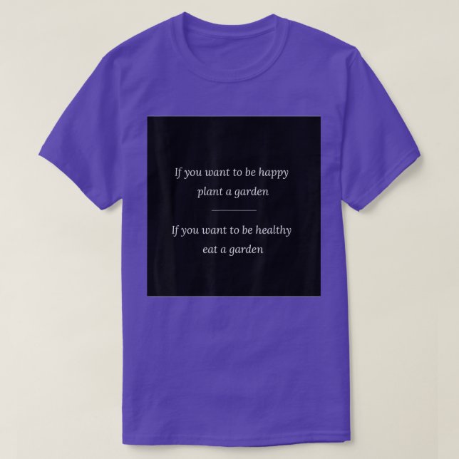 Lycklig Garden Plant Eat Vegan Vegetarian T Shirt (Design framsida)