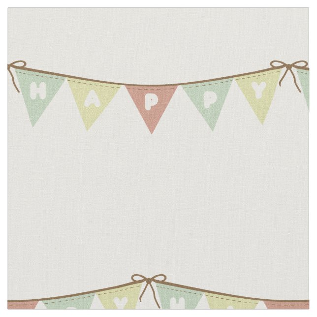 Lycklig garland flaggor-banderotyg tyg (Närbild)