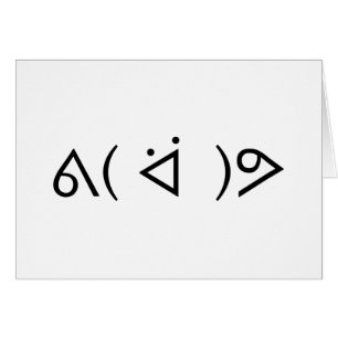 Lycklig Gary ᕕ( ᐛ )ᕗ Meme Emoticon Emoji Text Art Hälsningskort