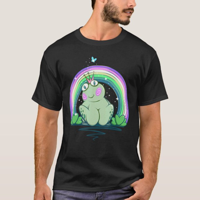 Lycklig Gay Frog T Shirt (Framsida)