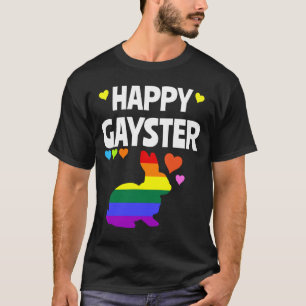 Lycklig Gayster Funny HBT Gay pride Påskägg Hunt T Shirt