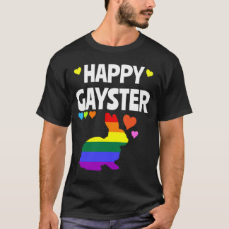 Lycklig Gayster Funny HBT Gay pride Påskägg Hunt T Shirt