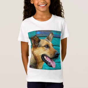 Lycklig German Shepherd hund T Shirt