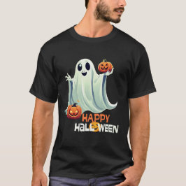 Lycklig Ghost Happy halloween T Shirt