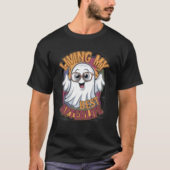 Lycklig Ghost-livet T Shirt (Framsida)