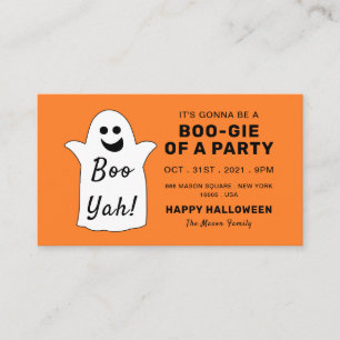 Lycklig Ghost, Orange Halloween fest Biljett Inbju Tilläggskort