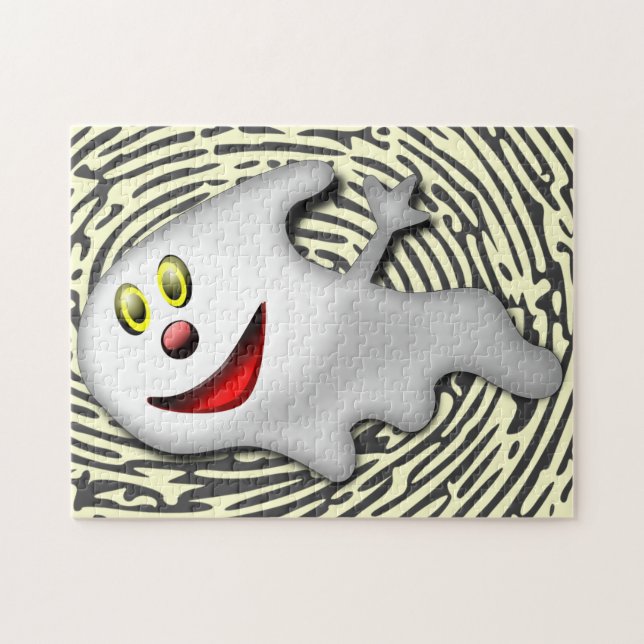 Lycklig Ghost - Pussel (Horisontell)