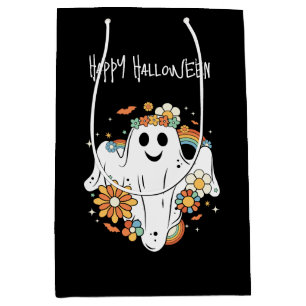 Lycklig Ghost Retro Hippie Vibe Halloween