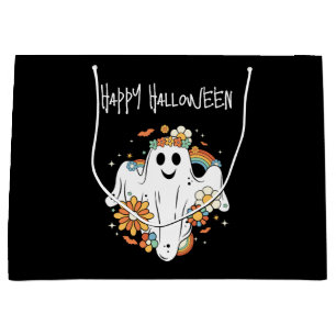 Lycklig Ghost Retro Hippie Vibe Halloween