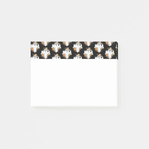 Lycklig Ghost Retro Hippie Vibe Mönster Post-it Block
