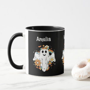 Lycklig Ghost Retro Hippie Vibe Mugg