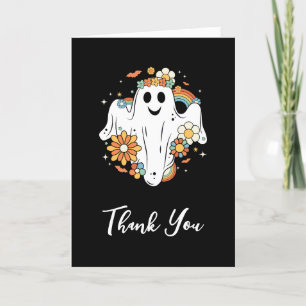Lycklig Ghost Retro Hippie Vibe Tack Kort