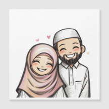 Lycklig Gift muslimskt par