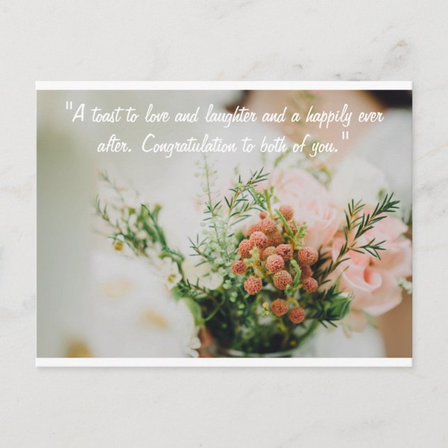 lycklig giftermål-kort vykort (Framsida)