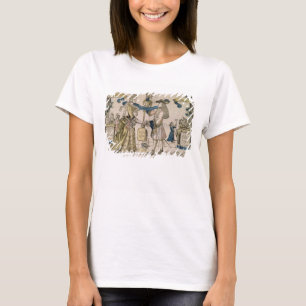 Lycklig Giftermål (träsket med stencil av färgad) Tee Shirt