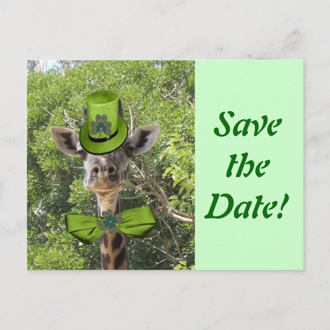 Lycklig Giraff Meddelande Vykort (Framsida)