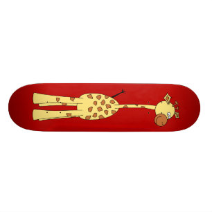 Lycklig giraff. Tecknad Old School Skateboard Bräda 21,6 Cm