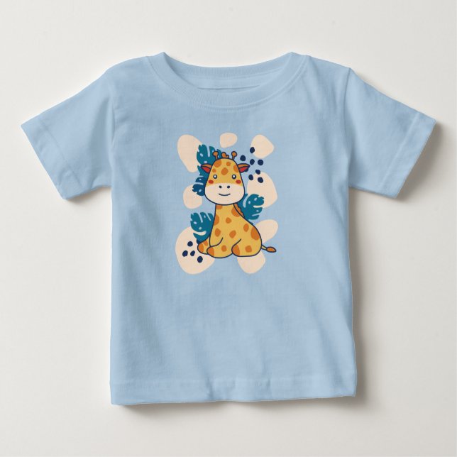 Lycklig Giraffe T Shirt (Framsida)
