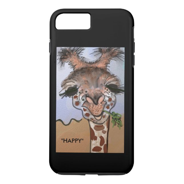 "LYCKLIG" giraffet ", Case-Mate iPhone Skal (Baksida)