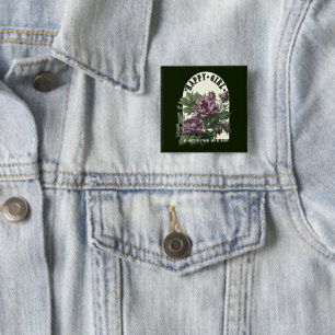 Lycklig Girl blommigt t-shirt Knapp