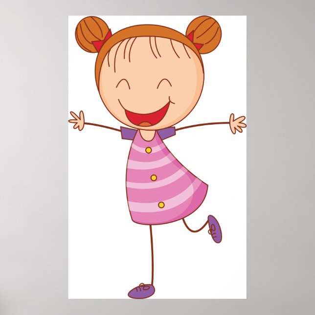 Lycklig Girl Poster (Framsidan)