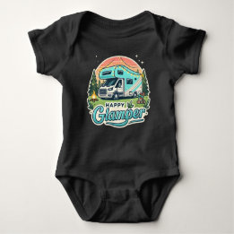Lycklig Glamper Äventyr Baby Bodykostym T Shirt