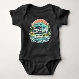 Lycklig Glamper Äventyr Baby Bodykostym T Shirt