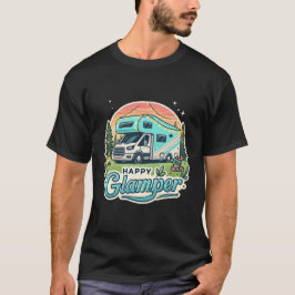 Lycklig Glamper Äventyr RV T-Shirt
