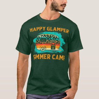 Lycklig Glamper-sommarlägret Camp, Forest Summer C T Shirt