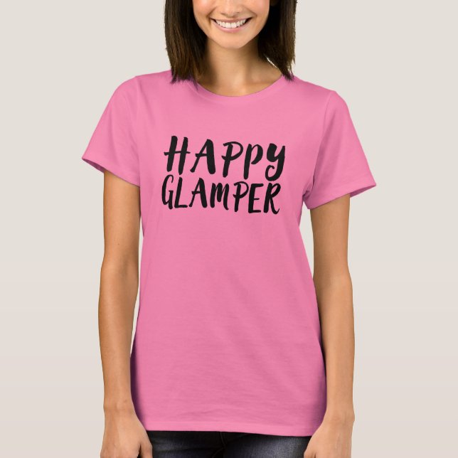 Lycklig glamper t shirt (Framsida)