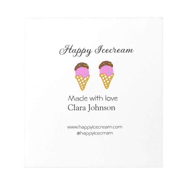 Lycklig Glass lägga till namn webbplats social Anteckningsblock (Framsida)