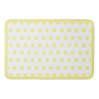 Lycklig Glatta Gulten Polkadots Gult Gräns Badrumsmatta