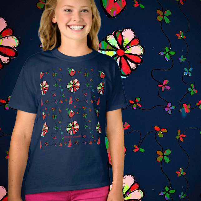 Lycklig, Glatta örter och blommor T-Shirt (Skapare uppladdad)