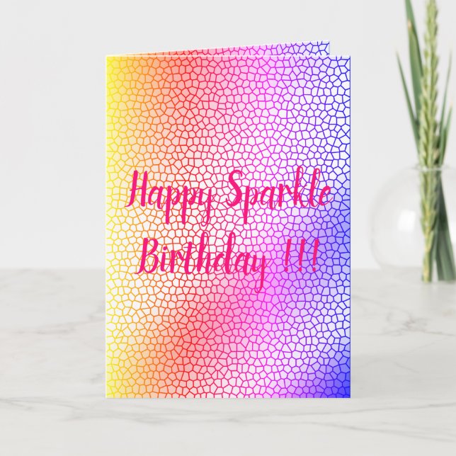 Lycklig Gnistra Birthday Kort (Framsida)