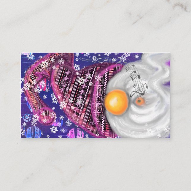 Lycklig Gnome-mall för Affärskort till jul Visitkort (Baksida)