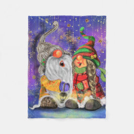 Lycklig Gnomes jul Baby Fleece Blanket