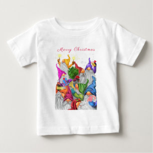 Lycklig Gnomes jul Baby T-Shirt