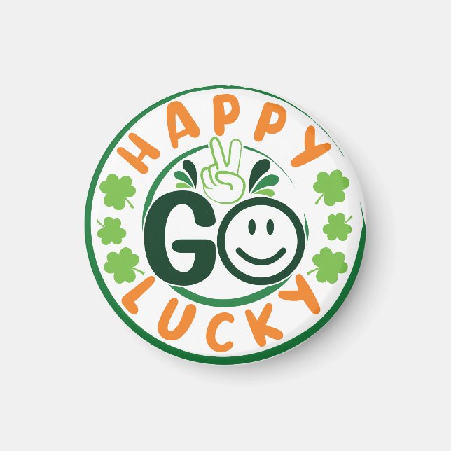 Lycklig Go Lucky-52904 Magnet (Framsidan)