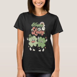 Lycklig Go Lucky Klöver St patrick's day T Shirt