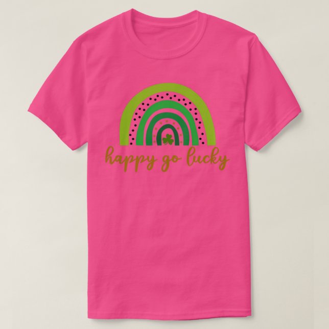 Lycklig Go Lucky Retro St patricks day, Funny St P T Shirt (Design framsida)