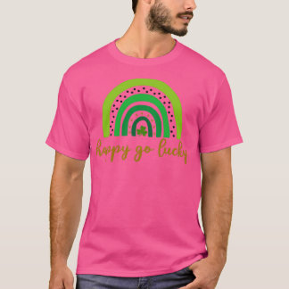 Lycklig Go Lucky Retro St patricks day, Funny St P T Shirt
