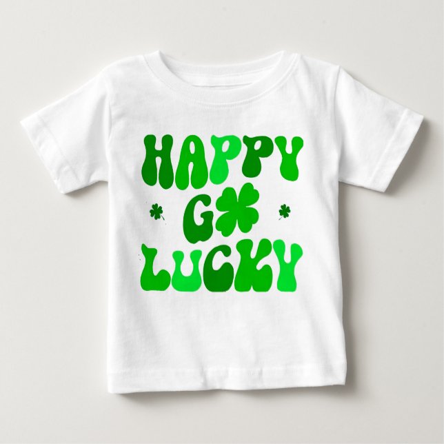 LYCKLIG GO LUCKY Shamrock Baby Infant T-shirt (Framsida)