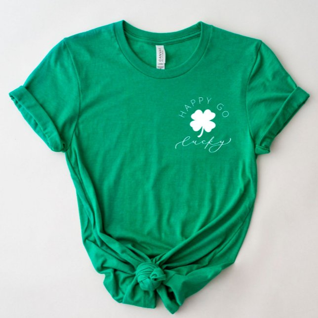 Lycklig Go Lucky Shamrock St. Patrick's Day T Shirt (Skapare uppladdad)